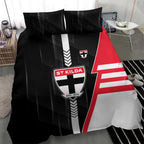 St Kilda Saints Bedding Set Modern Geometric Sports Graphic Style