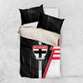 St Kilda Saints Bedding Set Modern Geometric Sports Graphic Style
