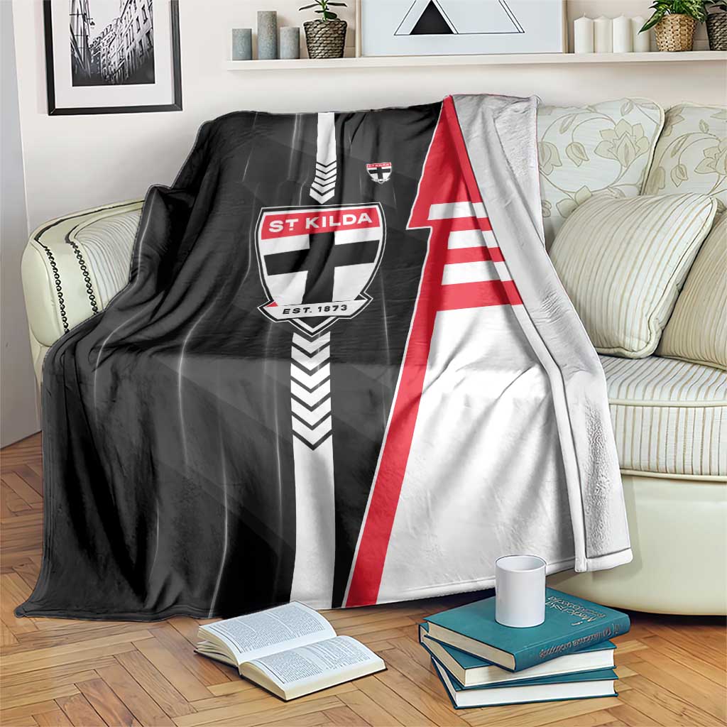 St Kilda Saints Blanket Modern Geometric Sports Graphic Style