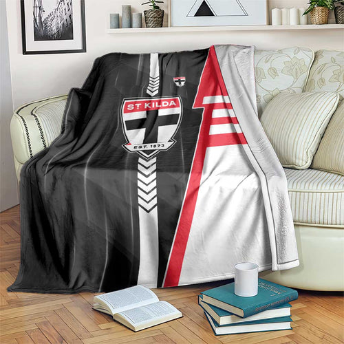 St Kilda Saints Blanket Modern Geometric Sports Graphic Style