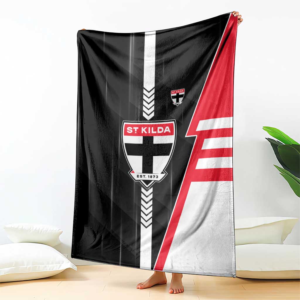 St Kilda Saints Blanket Modern Geometric Sports Graphic Style