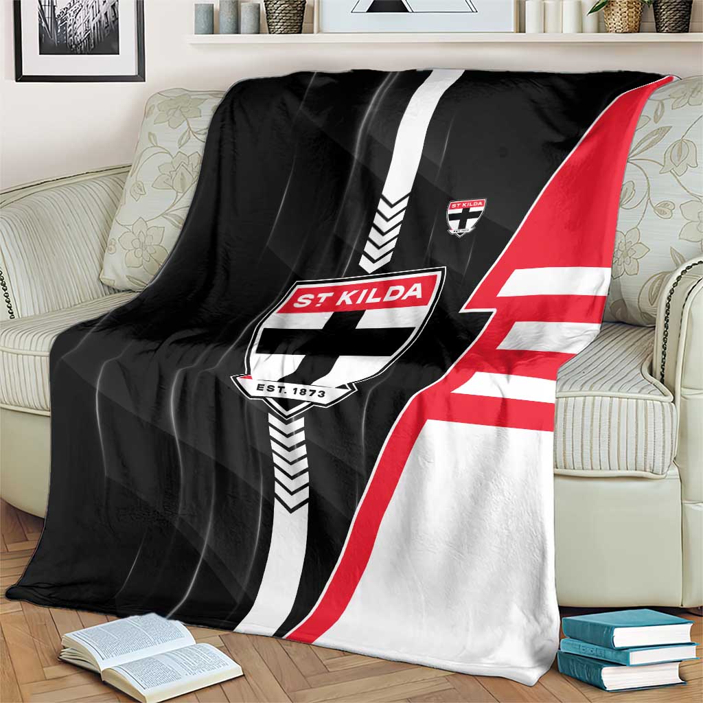 St Kilda Saints Blanket Modern Geometric Sports Graphic Style