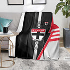 St Kilda Saints Blanket Modern Geometric Sports Graphic Style