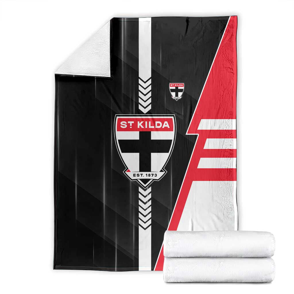 St Kilda Saints Blanket Modern Geometric Sports Graphic Style