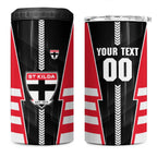 Personalized St Kilda Saints 4 in 1 Can Cooler Tumbler Modern Geometric Sports Graphic Style