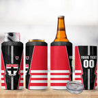 Personalized St Kilda Saints 4 in 1 Can Cooler Tumbler Modern Geometric Sports Graphic Style