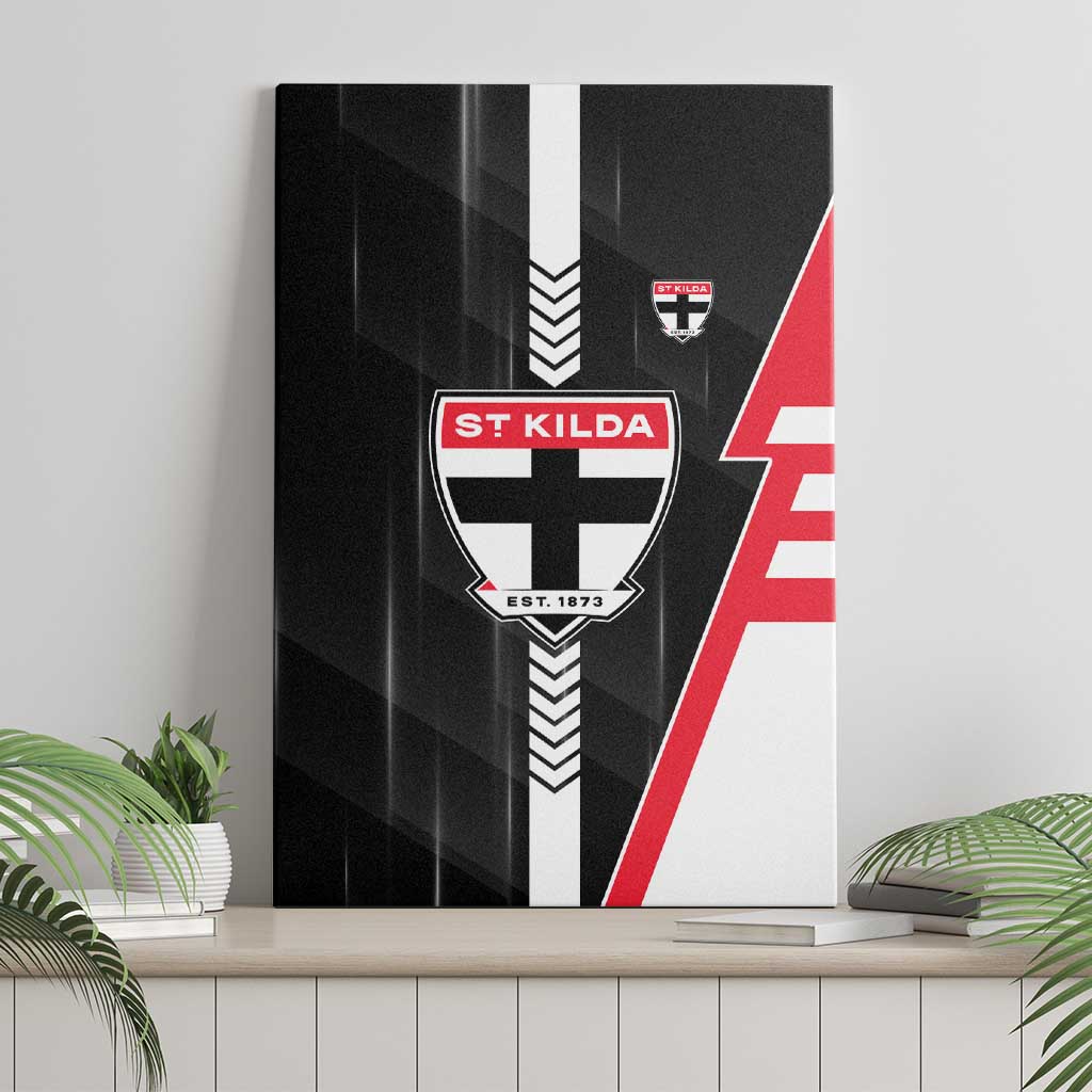 St Kilda Saints Canvas Wall Art Modern Geometric Sports Graphic Style