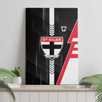 St Kilda Saints Canvas Wall Art Modern Geometric Sports Graphic Style