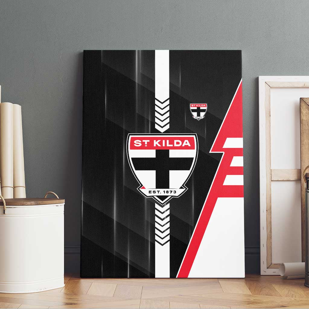 St Kilda Saints Canvas Wall Art Modern Geometric Sports Graphic Style