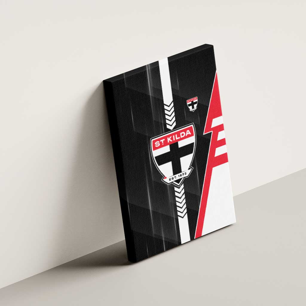 St Kilda Saints Canvas Wall Art Modern Geometric Sports Graphic Style