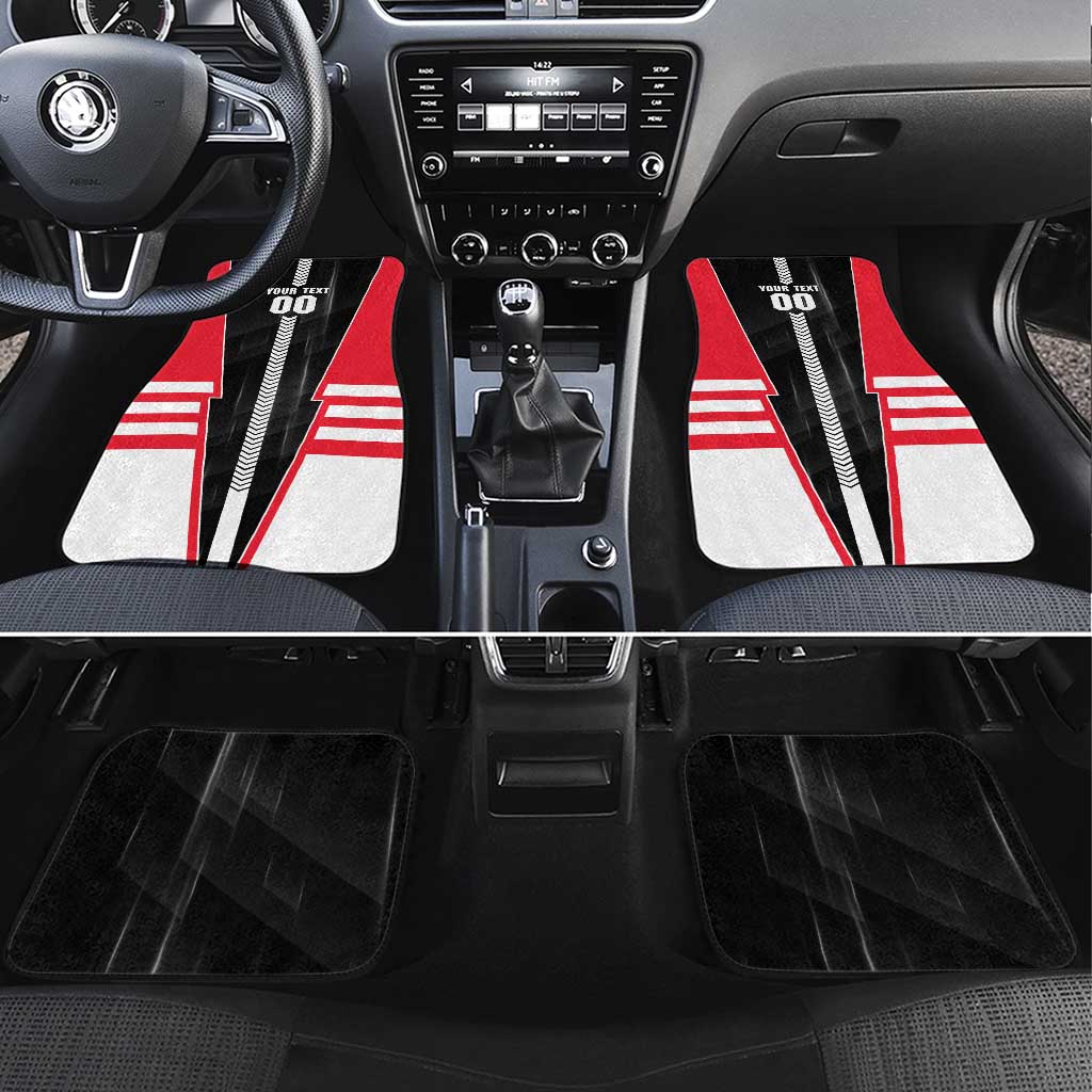 Personalized St Kilda Saints Car Mats Modern Geometric Sports Graphic Style