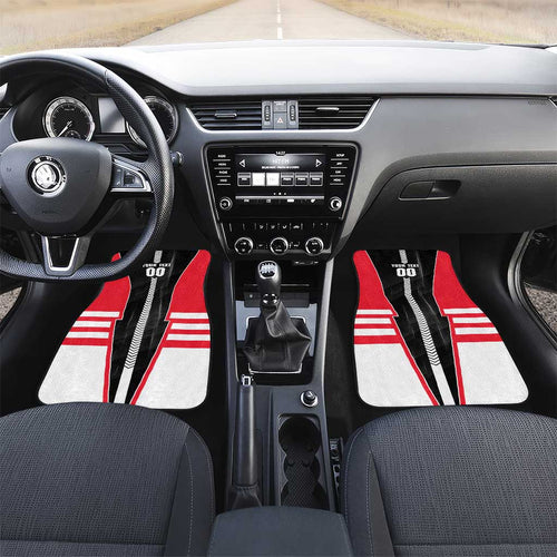 Personalized St Kilda Saints Car Mats Modern Geometric Sports Graphic Style