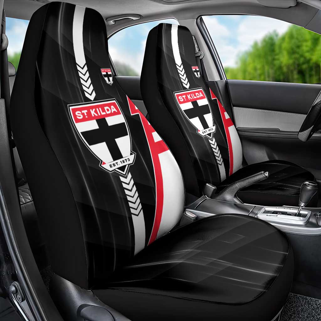 St Kilda Saints Car Seat Cover Modern Geometric Sports Graphic Style