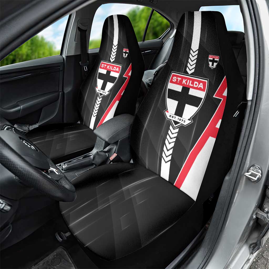 St Kilda Saints Car Seat Cover Modern Geometric Sports Graphic Style
