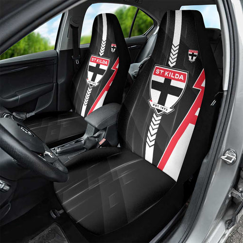 St Kilda Saints Car Seat Cover Modern Geometric Sports Graphic Style
