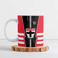 Personalized St Kilda Saints Ceramic Mug Modern Geometric Sports Graphic Style