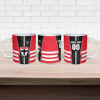 Personalized St Kilda Saints Ceramic Mug Modern Geometric Sports Graphic Style