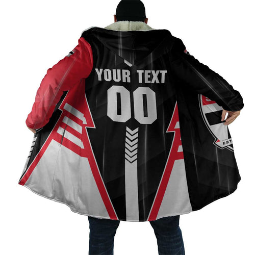 Personalized St Kilda Saints Cloak Modern Geometric Sports Graphic Style