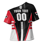 Personalized St Kilda Saints Cross Shoulder Shirt Modern Geometric Sports Graphic Style