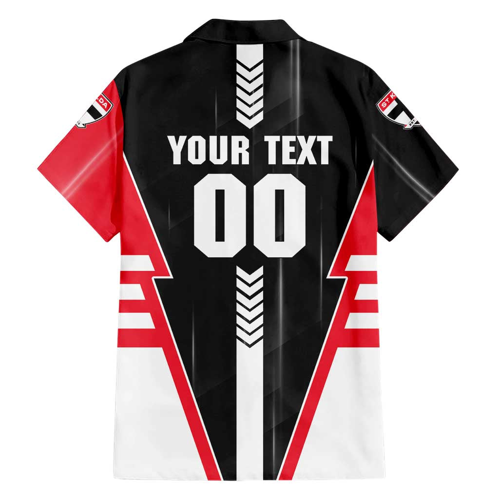 Personalized St Kilda Saints Family Matching Long Sleeve Bodycon Dress and Hawaiian Shirt Modern Geometric Sports Graphic Style