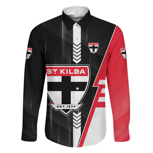 Personalized St Kilda Saints Family Matching Mermaid Dress and Hawaiian Shirt Modern Geometric Sports Graphic Style