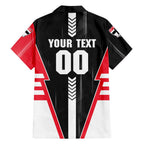 Personalized St Kilda Saints Family Matching Off The Shoulder Long Sleeve Dress and Hawaiian Shirt Modern Geometric Sports Graphic Style