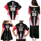 Personalized St Kilda Saints Family Matching Puletasi and Hawaiian Shirt Modern Geometric Sports Graphic Style