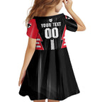 Personalized St Kilda Saints Family Matching Summer Maxi Dress and Hawaiian Shirt Modern Geometric Sports Graphic Style