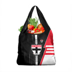 St Kilda Saints Grocery Bag Modern Geometric Sports Graphic Style
