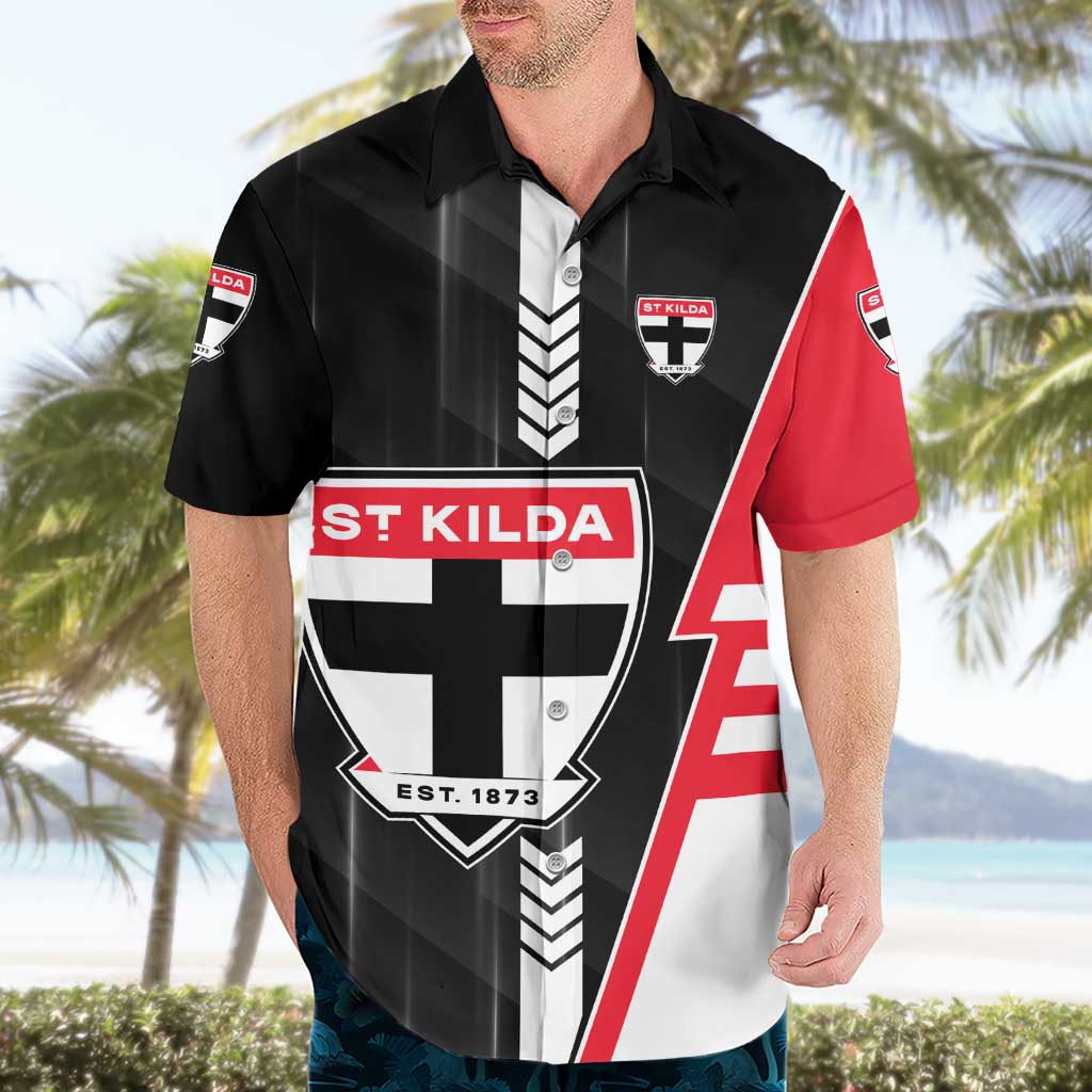 Personalized St Kilda Saints Hawaiian Shirt Modern Geometric Sports Graphic Style