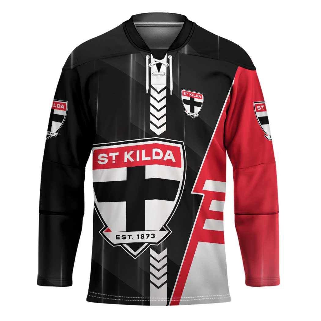 Personalized St Kilda Saints Hockey Jersey Modern Geometric Sports Graphic Style