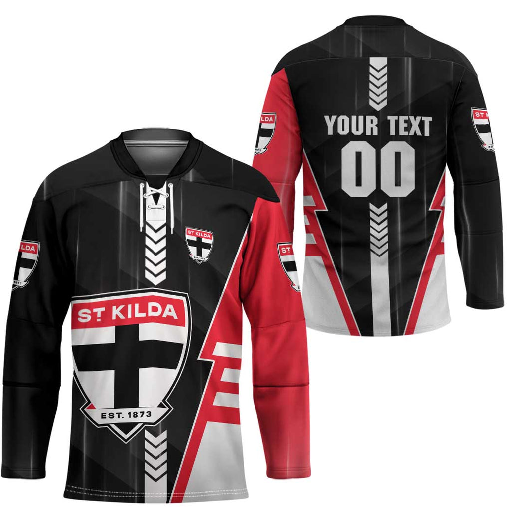 Personalized St Kilda Saints Hockey Jersey Modern Geometric Sports Graphic Style