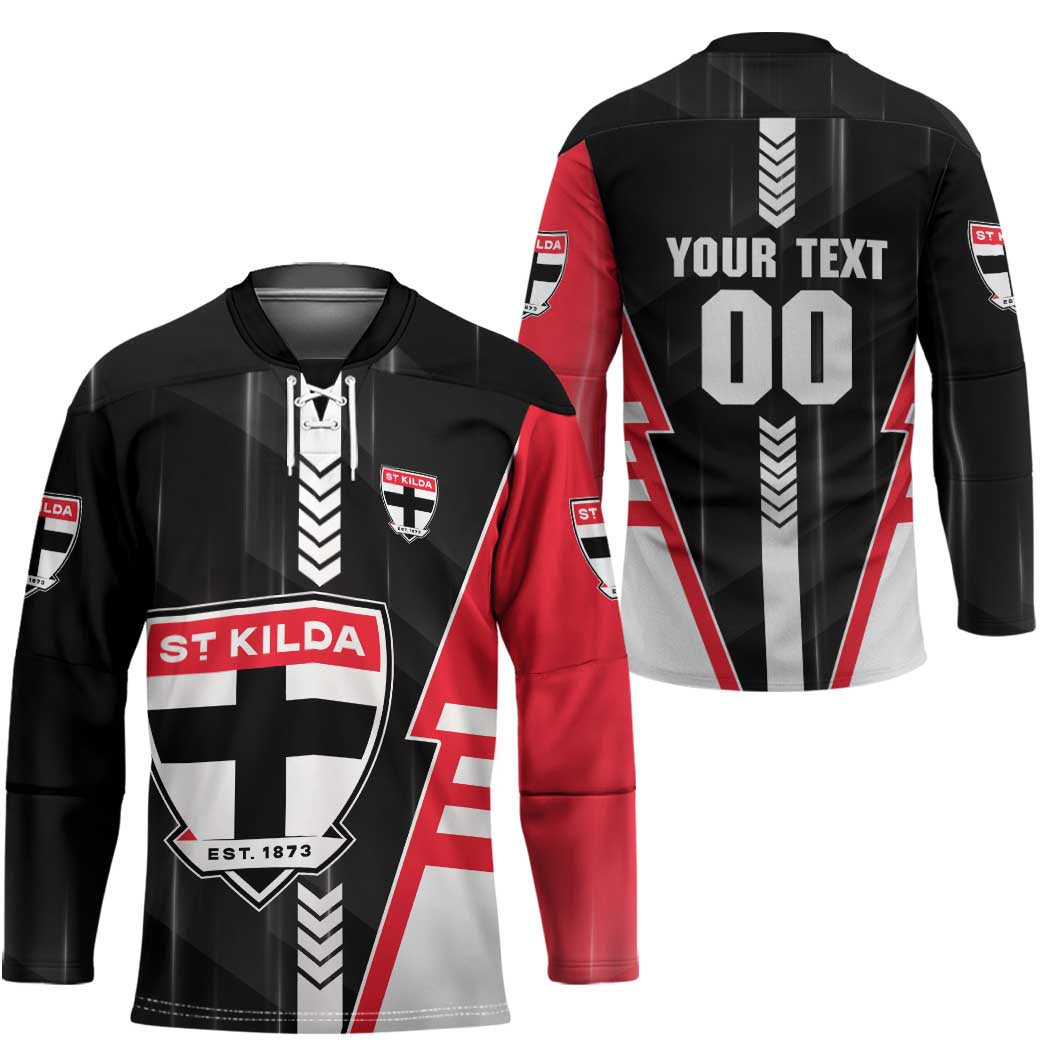 Personalized St Kilda Saints Hockey Jersey Modern Geometric Sports Graphic Style