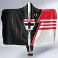 St Kilda Saints Hooded Blanket Modern Geometric Sports Graphic Style