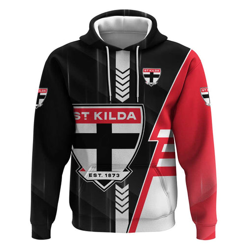 Personalized St Kilda Saints Hoodie Modern Geometric Sports Graphic Style