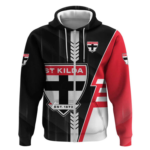 Personalized St Kilda Saints Hoodie Modern Geometric Sports Graphic Style