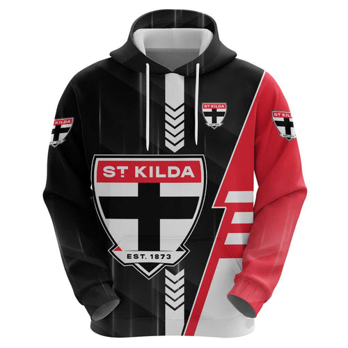Personalized St Kilda Saints Hoodie Modern Geometric Sports Graphic Style