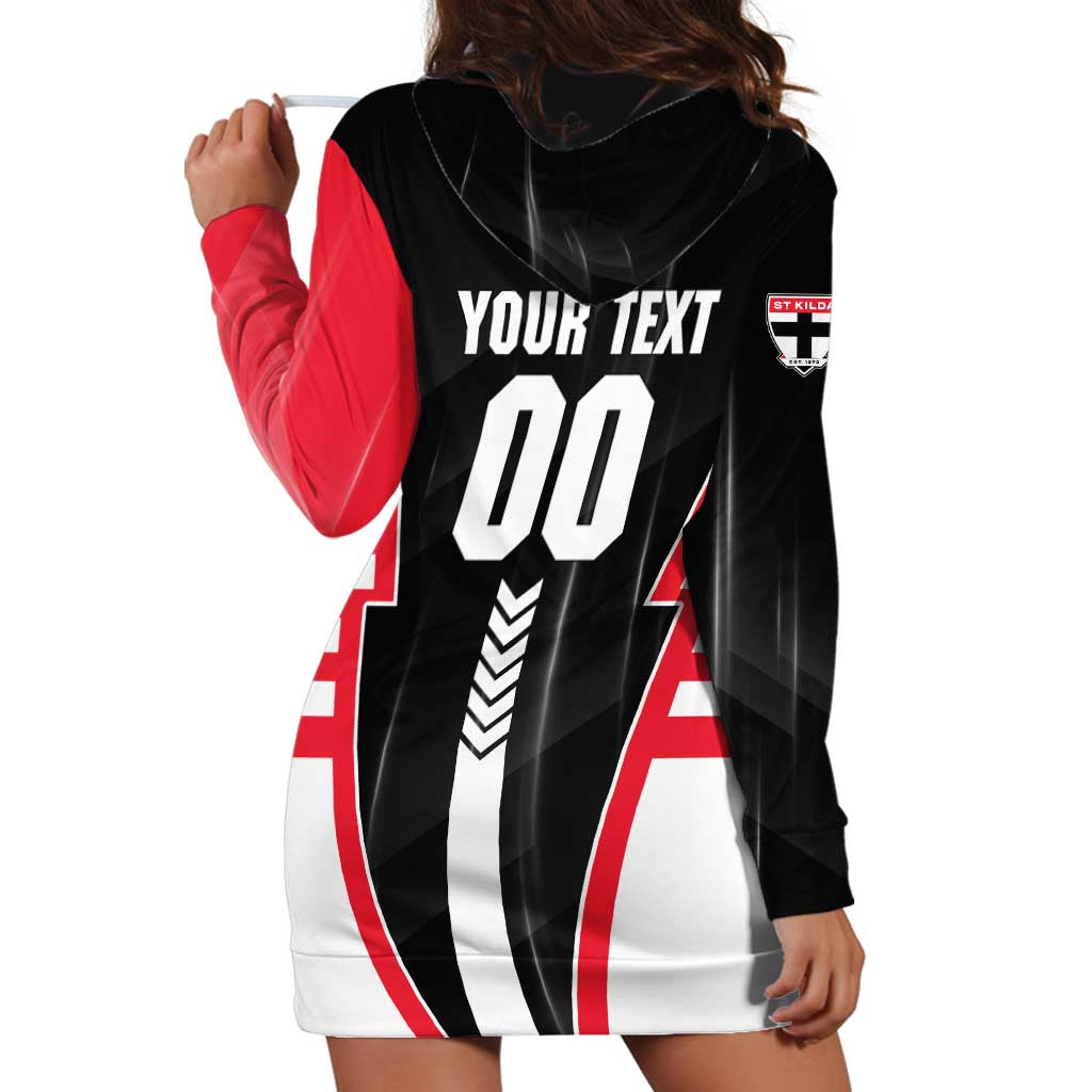 Personalized St Kilda Saints Hoodie Dress Modern Geometric Sports Graphic Style
