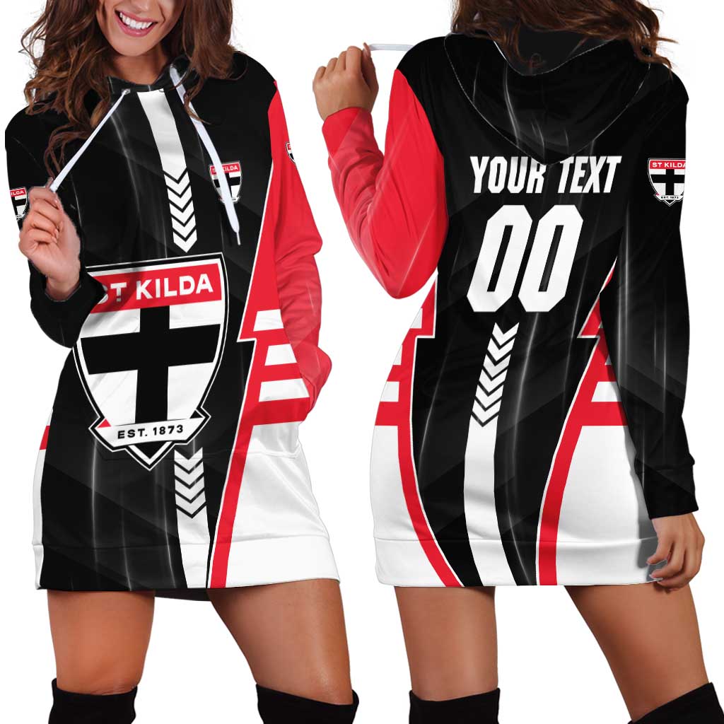Personalized St Kilda Saints Hoodie Dress Modern Geometric Sports Graphic Style