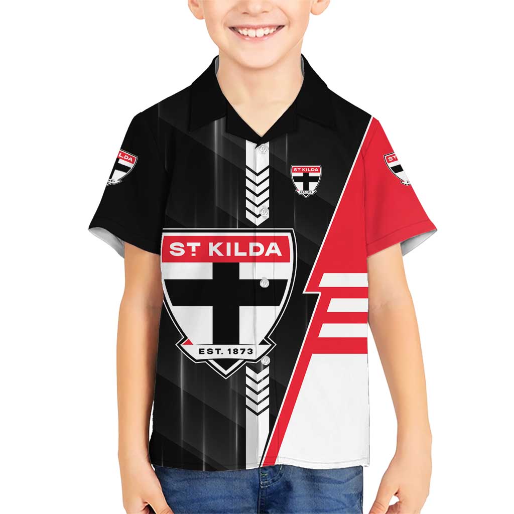 Personalized St Kilda Saints Kid Hawaiian Shirt Modern Geometric Sports Graphic Style