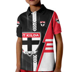 Personalized St Kilda Saints Kid Polo Shirt Modern Geometric Sports Graphic Style