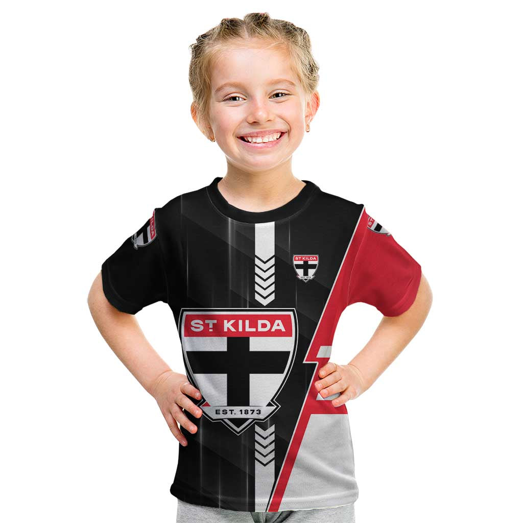 Personalized St Kilda Saints Kid T Shirt Modern Geometric Sports Graphic Style
