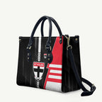 St Kilda Saints Leather Bag Modern Geometric Sports Graphic Style