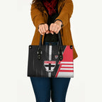 St Kilda Saints Leather Bag Modern Geometric Sports Graphic Style