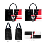 St Kilda Saints Leather Bag Modern Geometric Sports Graphic Style