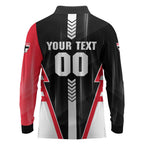 Personalized St Kilda Saints Long Sleeve Polo Shirt Modern Geometric Sports Graphic Style
