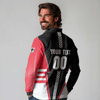 Personalized St Kilda Saints Long Sleeve Polo Shirt Modern Geometric Sports Graphic Style