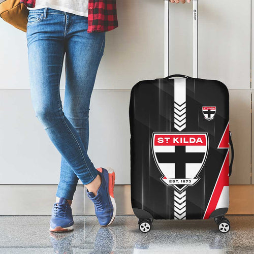 St Kilda Saints Luggage Cover Modern Geometric Sports Graphic Style