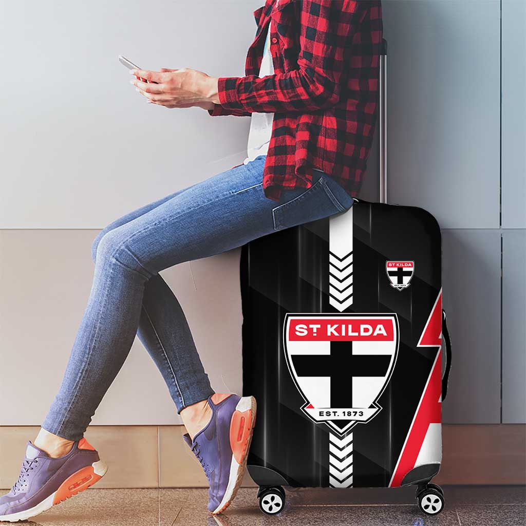 St Kilda Saints Luggage Cover Modern Geometric Sports Graphic Style