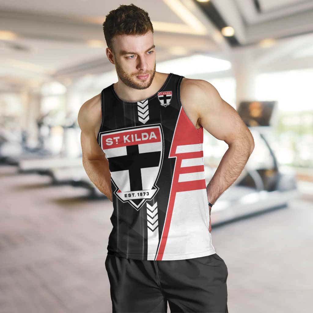 Personalized St Kilda Saints Men Tank Top Modern Geometric Sports Graphic Style